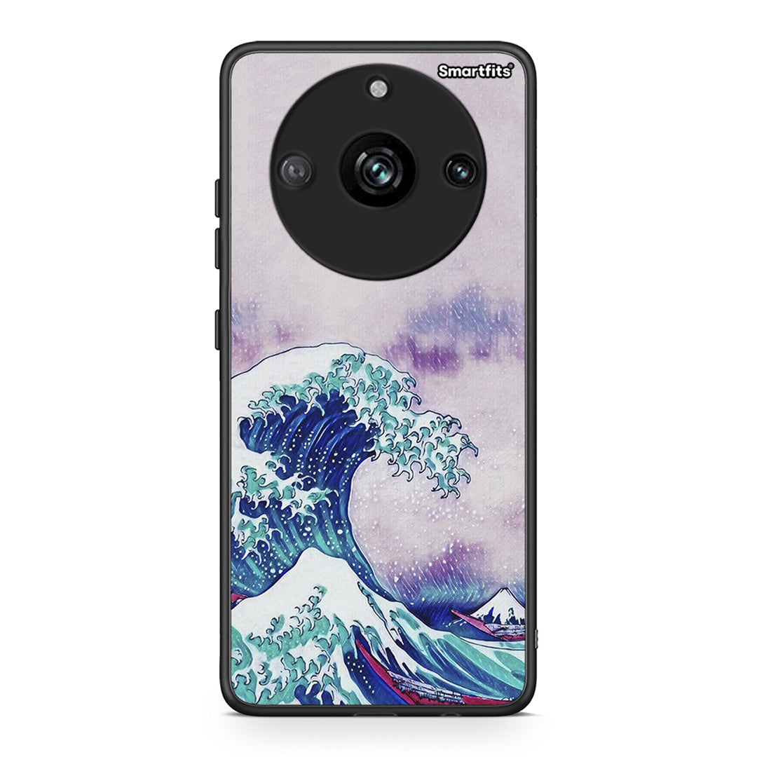 Realme 11 Pro Blue Waves θήκη από τη Smartfits με σχέδιο στο πίσω μέρος και μαύρο περίβλημα | Smartphone case with colorful back and black bezels by Smartfits