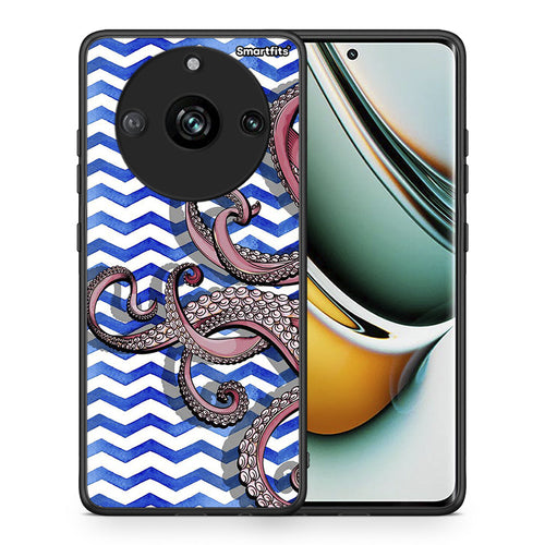 Θήκη Realme 11 Pro Chevron Devilfish από τη Smartfits με σχέδιο στο πίσω μέρος και μαύρο περίβλημα | Realme 11 Pro Chevron Devilfish case with colorful back and black bezels