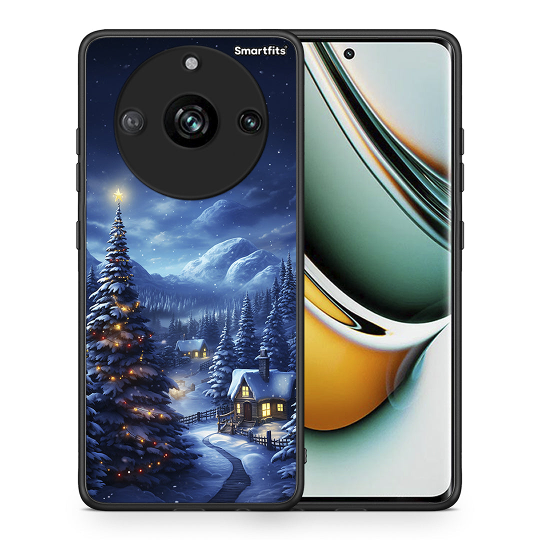 Θήκη Realme 11 Pro Christmas Scenery από τη Smartfits με σχέδιο στο πίσω μέρος και μαύρο περίβλημα | Realme 11 Pro Christmas Scenery case with colorful back and black bezels