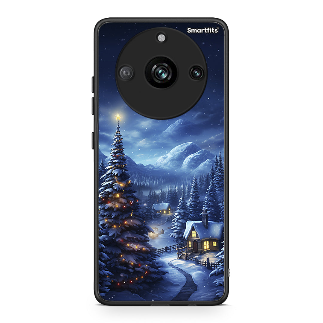 Realme 11 Pro Christmas Scenery θήκη από τη Smartfits με σχέδιο στο πίσω μέρος και μαύρο περίβλημα | Smartphone case with colorful back and black bezels by Smartfits