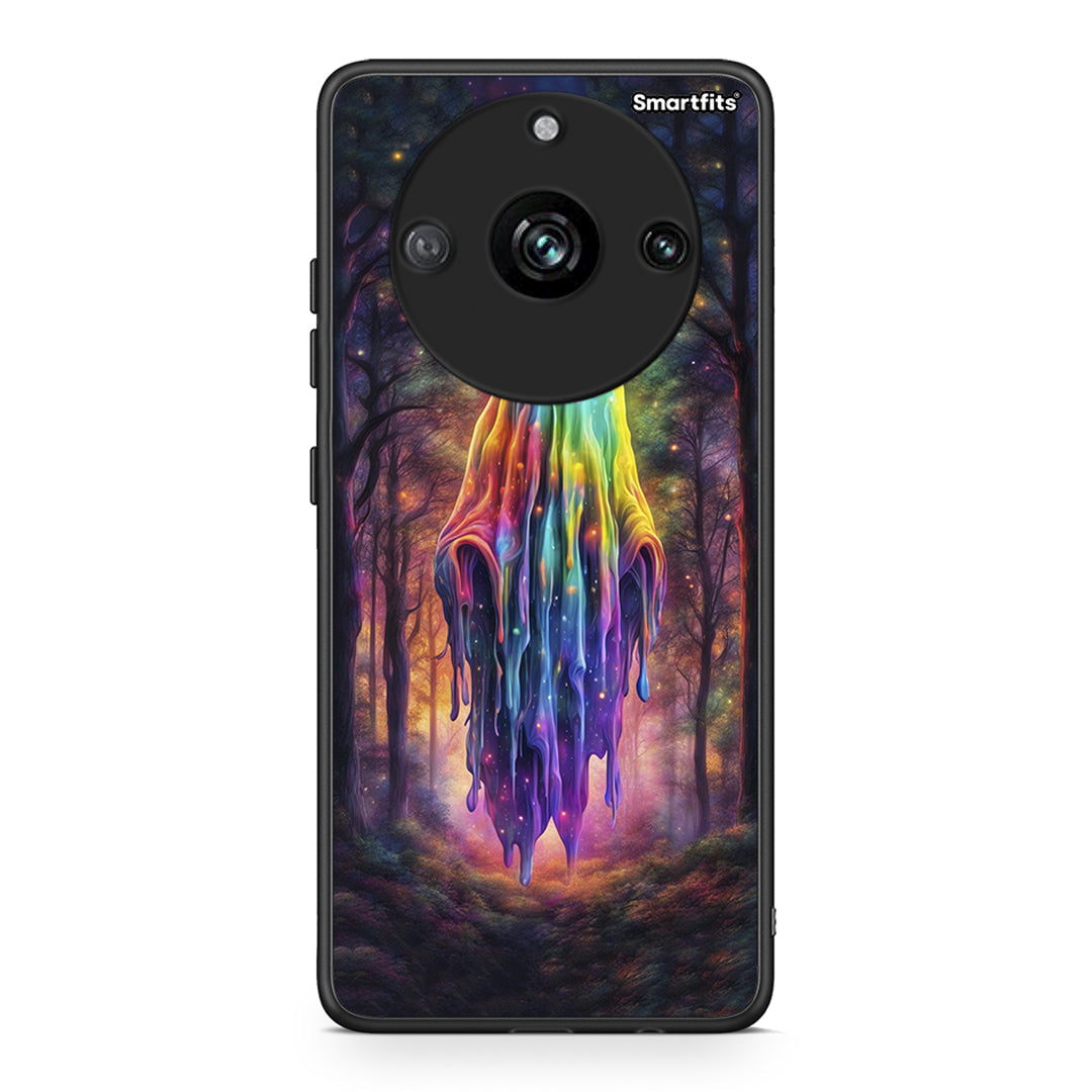 Realme 11 Pro+ Halloween Ghost θήκη από τη Smartfits με σχέδιο στο πίσω μέρος και μαύρο περίβλημα | Smartphone case with colorful back and black bezels by Smartfits