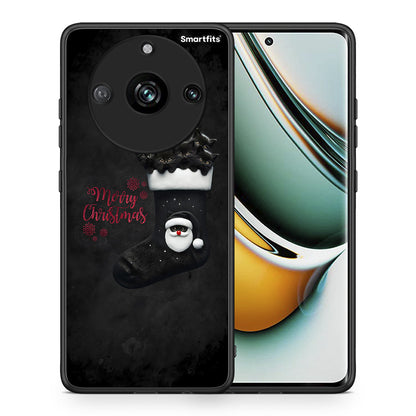 Θήκη Realme 11 Pro+ Merry Cat Christmas από τη Smartfits με σχέδιο στο πίσω μέρος και μαύρο περίβλημα | Realme 11 Pro+ Merry Cat Christmas case with colorful back and black bezels
