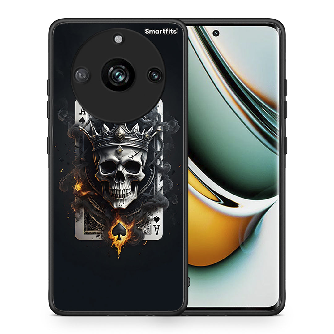 Θήκη Realme 11 Pro+ Skull King Ace από τη Smartfits με σχέδιο στο πίσω μέρος και μαύρο περίβλημα | Realme 11 Pro+ Skull King Ace case with colorful back and black bezels