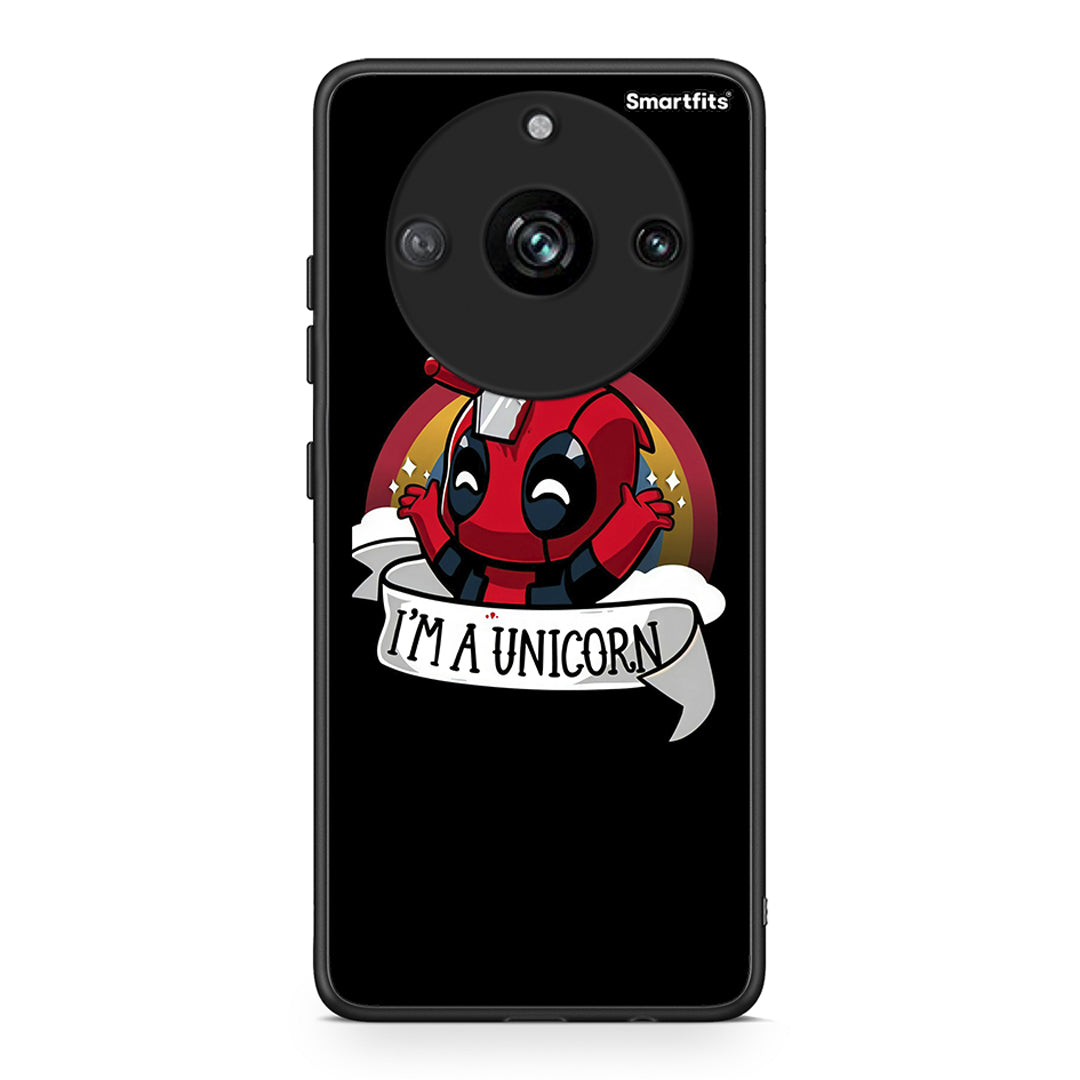 Realme 11 Pro+ Unicorn Deadpool θήκη από τη Smartfits με σχέδιο στο πίσω μέρος και μαύρο περίβλημα | Smartphone case with colorful back and black bezels by Smartfits