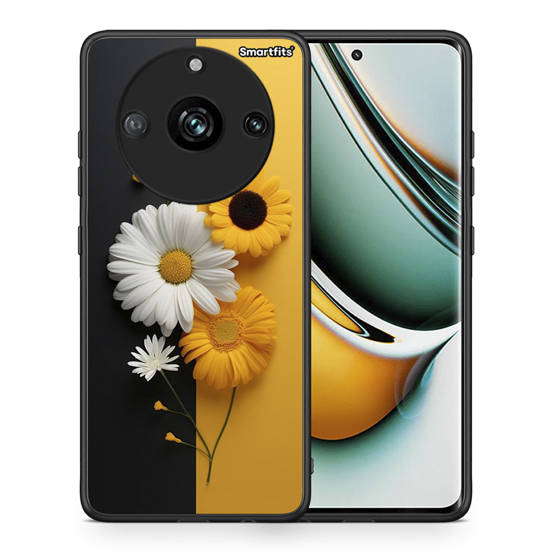 Θήκη Realme 11 Pro Yellow Daisies από τη Smartfits με σχέδιο στο πίσω μέρος και μαύρο περίβλημα | Realme 11 Pro Yellow Daisies case with colorful back and black bezels