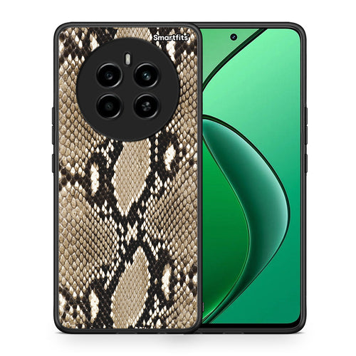 Θήκη Realme 12 4G / 12+ / 13 4G Fashion Snake Animal από τη Smartfits με σχέδιο στο πίσω μέρος και μαύρο περίβλημα | Realme 12 4G / 12+ / 13 4G Fashion Snake Animal case with colorful back and black bezels