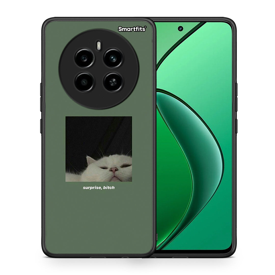 Θήκη Realme 12 4G / 12+ / 13 4G Bitch Surprise από τη Smartfits με σχέδιο στο πίσω μέρος και μαύρο περίβλημα | Realme 12 4G / 12+ / 13 4G Bitch Surprise case with colorful back and black bezels