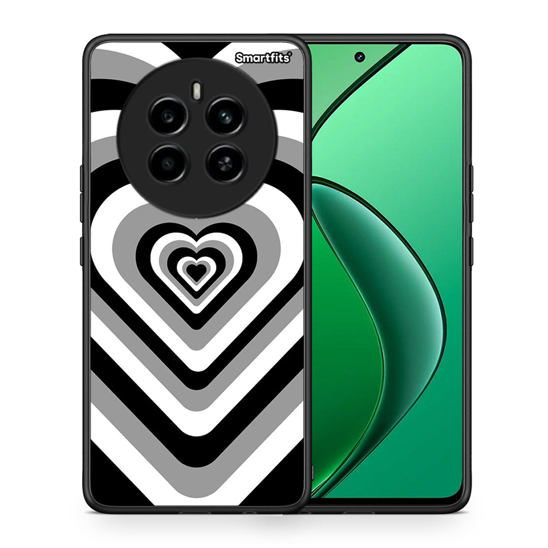 Θήκη Realme 12 4G / 12+ / 13 4G Black Hearts από τη Smartfits με σχέδιο στο πίσω μέρος και μαύρο περίβλημα | Realme 12 4G / 12+ / 13 4G Black Hearts case with colorful back and black bezels