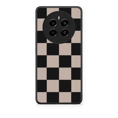 Θήκη Realme 12 4G / 12+ / 13 4G Black and Taupe Striped Checks από τη Smartfits με σχέδιο στο πίσω μέρος και μαύρο περίβλημα | Realme 12 4G / 12+ / 13 4G Black and Taupe Striped Checks case with colorful back and black bezels