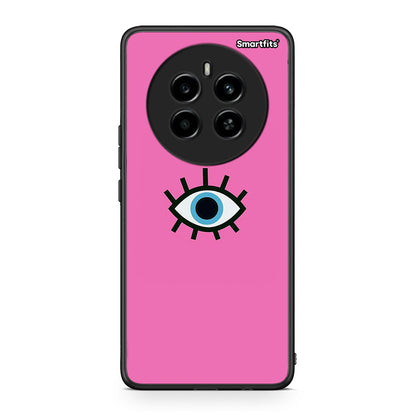 Realme 12 4G / 12+ / 13 4G Blue Eye Pink θήκη από τη Smartfits με σχέδιο στο πίσω μέρος και μαύρο περίβλημα | Smartphone case with colorful back and black bezels by Smartfits