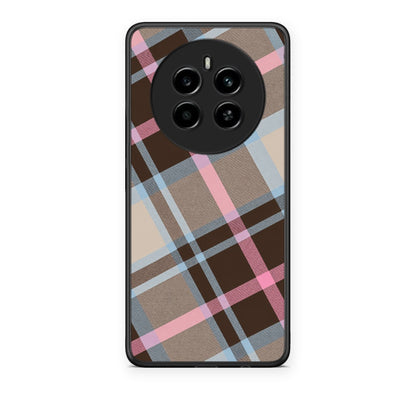 Θήκη Realme 12 4G / 12+ / 13 4G Brown Pink and Blue Diagonal Plaid από τη Smartfits με σχέδιο στο πίσω μέρος και μαύρο περίβλημα | Realme 12 4G / 12+ / 13 4G Brown Pink and Blue Diagonal Plaid case with colorful back and black bezels