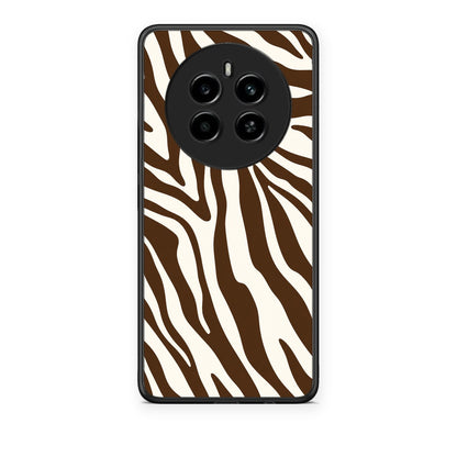 Θήκη Realme 12 4G / 12+ / 13 4G Brown and Cream Zebra Stripes από τη Smartfits με σχέδιο στο πίσω μέρος και μαύρο περίβλημα | Realme 12 4G / 12+ / 13 4G Brown and Cream Zebra Stripes case with colorful back and black bezels