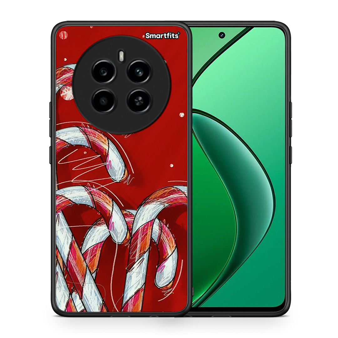 Θήκη Realme 12 4G / 12+ / 13 4G Candy Cane από τη Smartfits με σχέδιο στο πίσω μέρος και μαύρο περίβλημα | Realme 12 4G / 12+ / 13 4G Candy Cane case with colorful back and black bezels