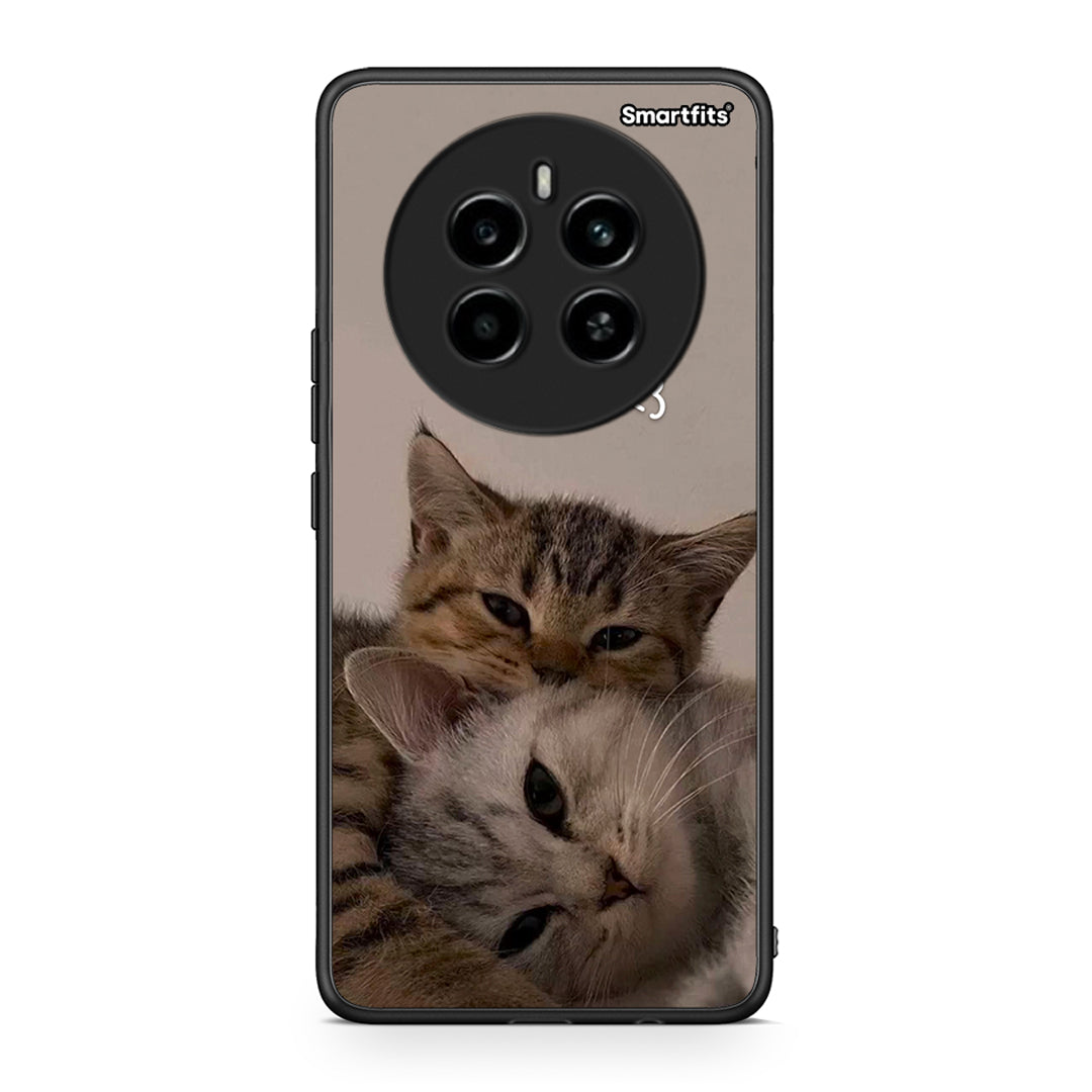 Realme 12 4G / 12+ / 13 4G Cats In Love Θήκη από τη Smartfits με σχέδιο στο πίσω μέρος και μαύρο περίβλημα | Smartphone case with colorful back and black bezels by Smartfits