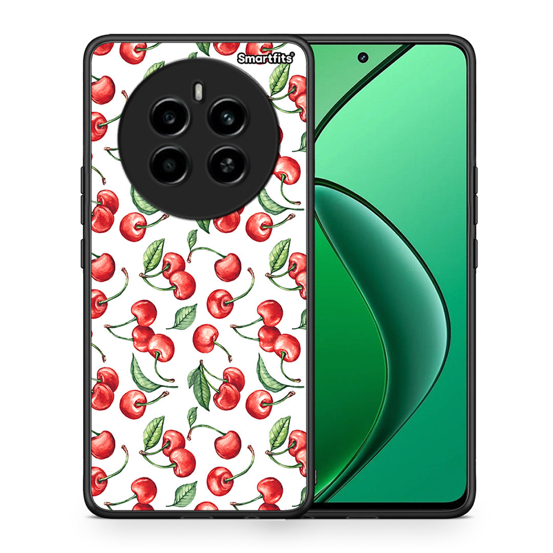 Θήκη Realme 12 4G / 12+ / 13 4G Cherry Summer από τη Smartfits με σχέδιο στο πίσω μέρος και μαύρο περίβλημα | Realme 12 4G / 12+ / 13 4G Cherry Summer case with colorful back and black bezels