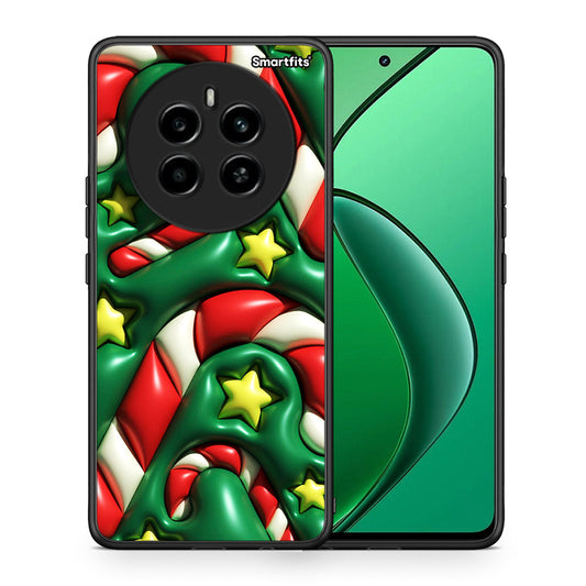 Θήκη Realme 12 4G / 12+ / 13 4G Christmas Bubbles από τη Smartfits με σχέδιο στο πίσω μέρος και μαύρο περίβλημα | Realme 12 4G / 12+ / 13 4G Christmas Bubbles case with colorful back and black bezels