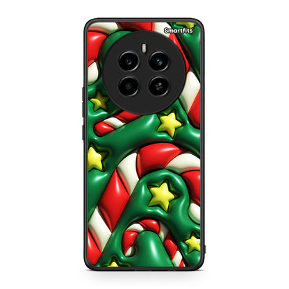 Realme 12 4G / 12+ / 13 4G Christmas Bubbles θήκη από τη Smartfits με σχέδιο στο πίσω μέρος και μαύρο περίβλημα | Smartphone case with colorful back and black bezels by Smartfits