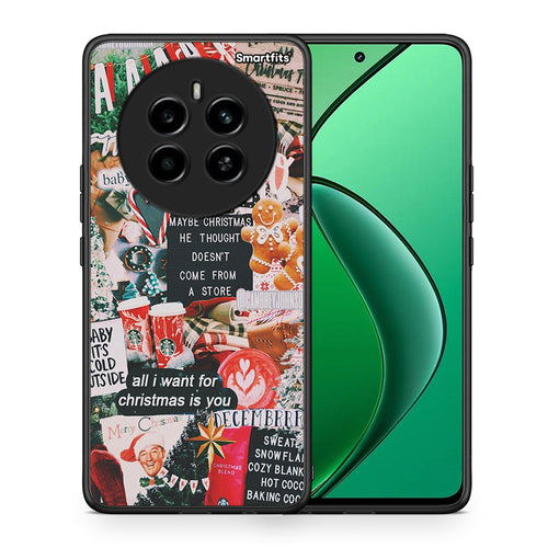 Θήκη Realme 12 4G / 12+ / 13 4G Christmas Happiness από τη Smartfits με σχέδιο στο πίσω μέρος και μαύρο περίβλημα | Realme 12 4G / 12+ / 13 4G Christmas Happiness case with colorful back and black bezels
