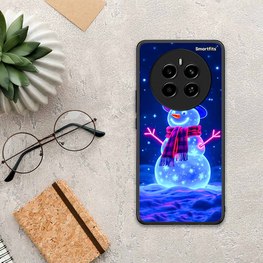 Christmas Neon Snowman - Realme 12 4G / 12+ / 13 4G θήκη