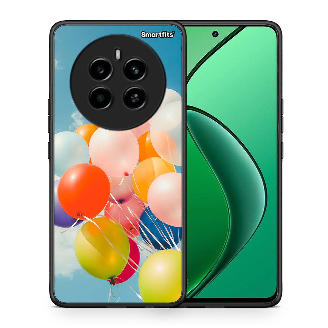 Θήκη Realme 12 4G / 12+ / 13 4G Colorful Balloons από τη Smartfits με σχέδιο στο πίσω μέρος και μαύρο περίβλημα | Realme 12 4G / 12+ / 13 4G Colorful Balloons case with colorful back and black bezels