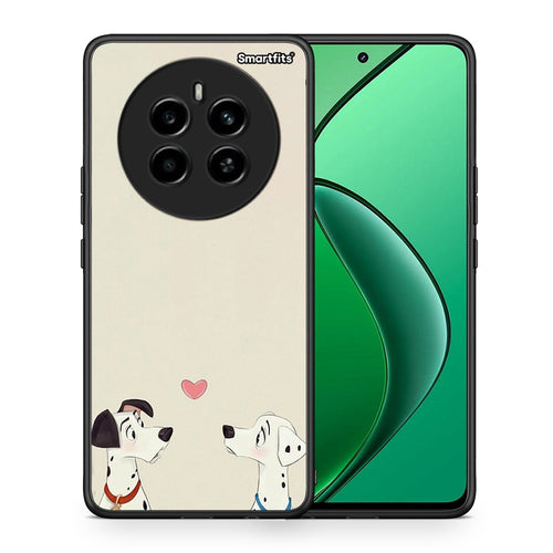 Θήκη Realme 12 4G / 12+ / 13 4G Dalmatians Love από τη Smartfits με σχέδιο στο πίσω μέρος και μαύρο περίβλημα | Realme 12 4G / 12+ / 13 4G Dalmatians Love case with colorful back and black bezels