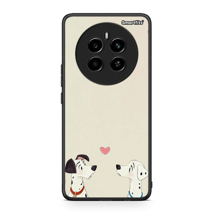 Realme 12 4G / 12+ / 13 4G Dalmatians Love θήκη από τη Smartfits με σχέδιο στο πίσω μέρος και μαύρο περίβλημα | Smartphone case with colorful back and black bezels by Smartfits