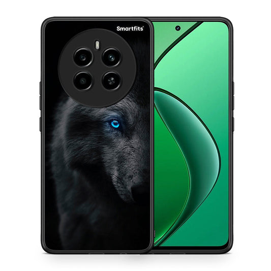 Θήκη Realme 12 4G / 12+ / 13 4G Dark Wolf από τη Smartfits με σχέδιο στο πίσω μέρος και μαύρο περίβλημα | Realme 12 4G / 12+ / 13 4G Dark Wolf case with colorful back and black bezels