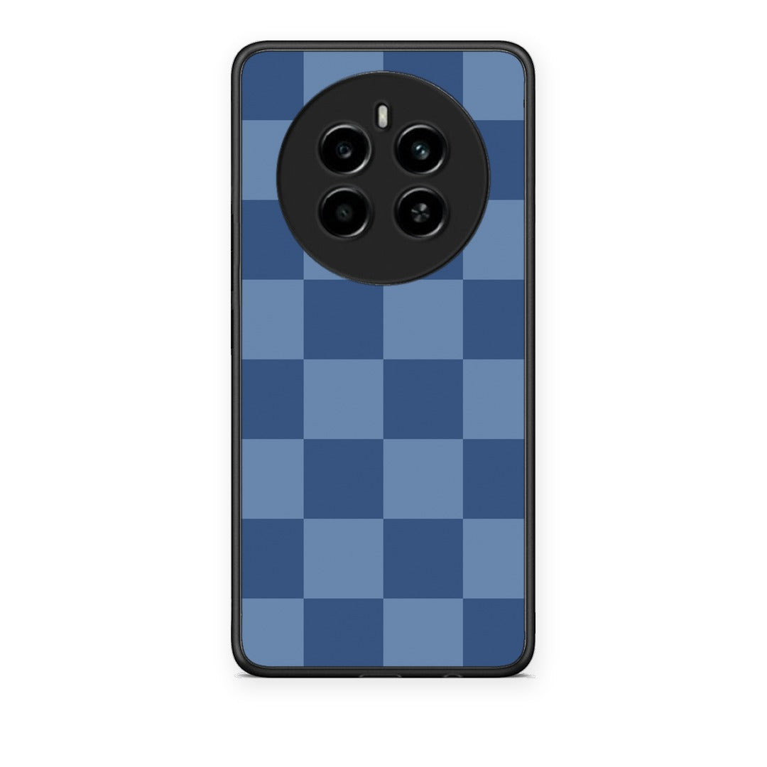 Θήκη Realme 12 4G / 12+ / 13 4G Denim Blue Checkerboard από τη Smartfits με σχέδιο στο πίσω μέρος και μαύρο περίβλημα | Realme 12 4G / 12+ / 13 4G Denim Blue Checkerboard case with colorful back and black bezels