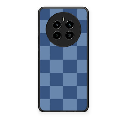 Θήκη Realme 12 4G / 12+ / 13 4G Denim Blue Checkerboard από τη Smartfits με σχέδιο στο πίσω μέρος και μαύρο περίβλημα | Realme 12 4G / 12+ / 13 4G Denim Blue Checkerboard case with colorful back and black bezels