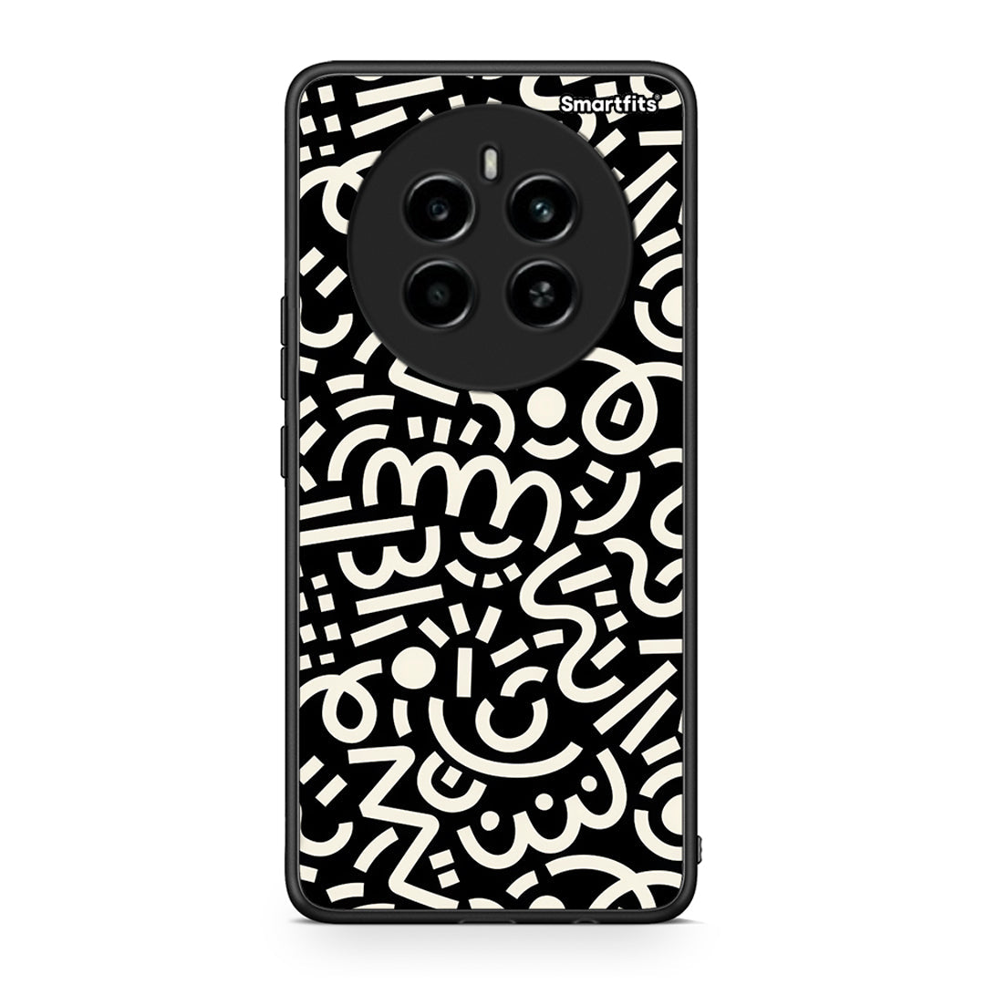 Realme 12 4G / 12+ / 13 4G Doodle Art Θήκη από τη Smartfits με σχέδιο στο πίσω μέρος και μαύρο περίβλημα | Smartphone case with colorful back and black bezels by Smartfits