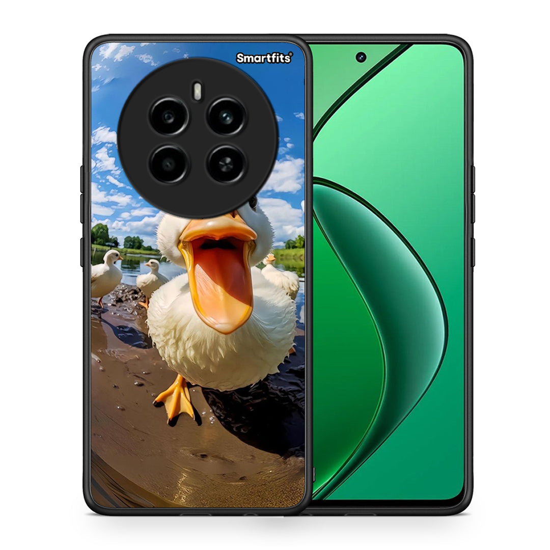 Θήκη Realme 12 4G / 12+ / 13 4G Duck Face από τη Smartfits με σχέδιο στο πίσω μέρος και μαύρο περίβλημα | Realme 12 4G / 12+ / 13 4G Duck Face case with colorful back and black bezels