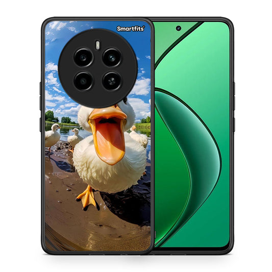 Θήκη Realme 12 4G / 12+ / 13 4G Duck Face από τη Smartfits με σχέδιο στο πίσω μέρος και μαύρο περίβλημα | Realme 12 4G / 12+ / 13 4G Duck Face case with colorful back and black bezels