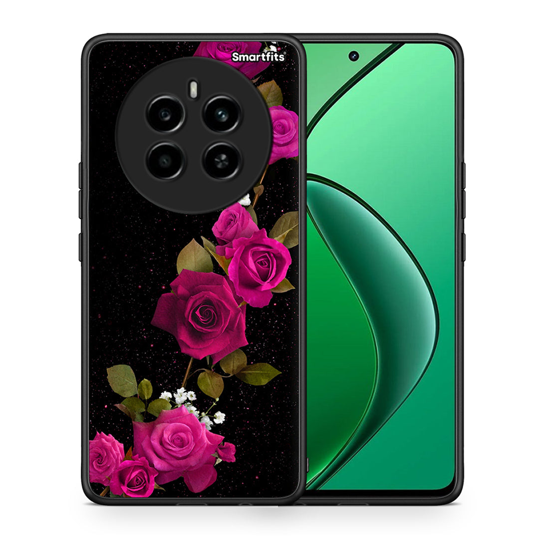 Θήκη Realme 12 4G / 12+ / 13 4G Red Roses Flower από τη Smartfits με σχέδιο στο πίσω μέρος και μαύρο περίβλημα | Realme 12 4G / 12+ / 13 4G Red Roses Flower case with colorful back and black bezels