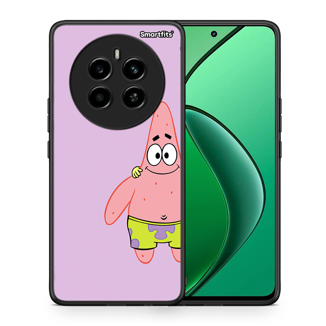 Θήκη Realme 12 4G / 12+ / 13 4G Friends Patrick από τη Smartfits με σχέδιο στο πίσω μέρος και μαύρο περίβλημα | Realme 12 4G / 12+ / 13 4G Friends Patrick case with colorful back and black bezels