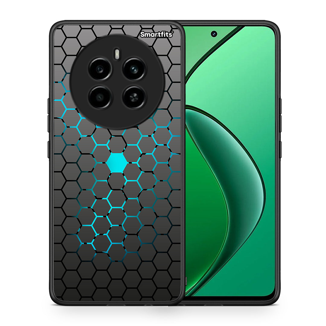 Θήκη Realme 12 4G / 12+ / 13 4G Hexagonal Geometric από τη Smartfits με σχέδιο στο πίσω μέρος και μαύρο περίβλημα | Realme 12 4G / 12+ / 13 4G Hexagonal Geometric case with colorful back and black bezels