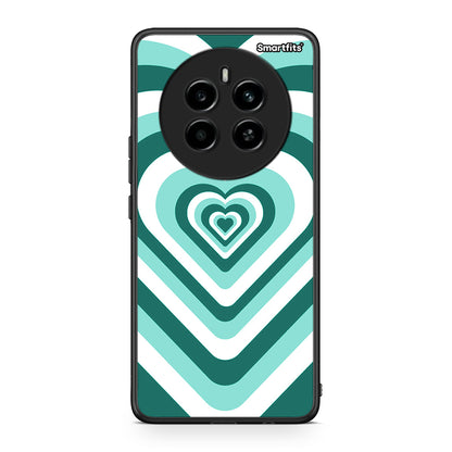Realme 12 4G / 12+ / 13 4G Green Hearts θήκη από τη Smartfits με σχέδιο στο πίσω μέρος και μαύρο περίβλημα | Smartphone case with colorful back and black bezels by Smartfits