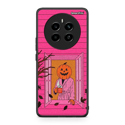 Realme 12 4G / 12+ / 13 4G Halloween Pumpkin Lady Θήκη από τη Smartfits με σχέδιο στο πίσω μέρος και μαύρο περίβλημα | Smartphone case with colorful back and black bezels by Smartfits