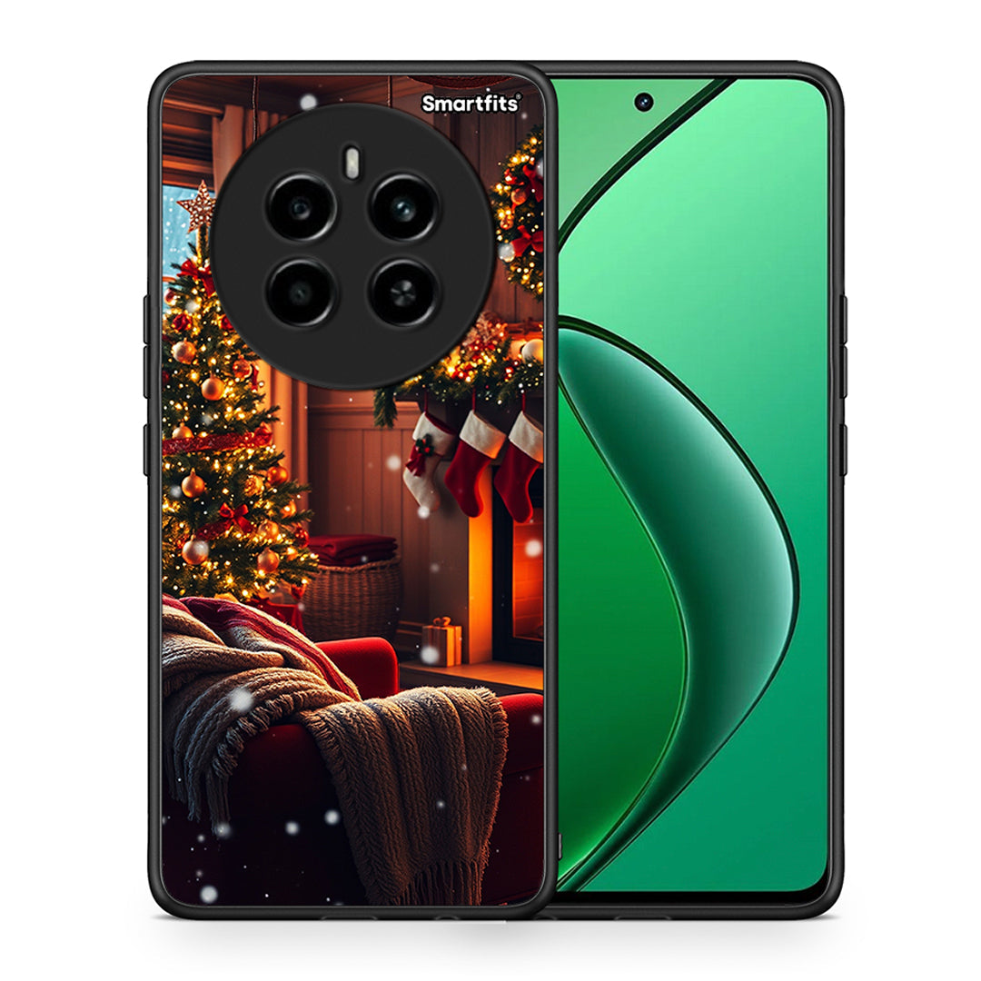 Θήκη Realme 12 4G / 12+ / 13 4G Home For Christmas από τη Smartfits με σχέδιο στο πίσω μέρος και μαύρο περίβλημα | Realme 12 4G / 12+ / 13 4G Home For Christmas case with colorful back and black bezels