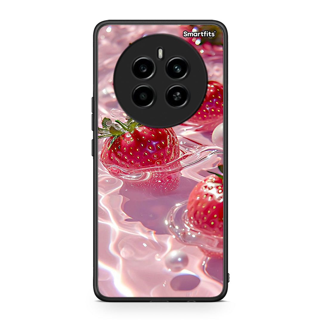 Realme 12 4G / 12+ / 13 4G Juicy Strawberries θήκη από τη Smartfits με σχέδιο στο πίσω μέρος και μαύρο περίβλημα | Smartphone case with colorful back and black bezels by Smartfits