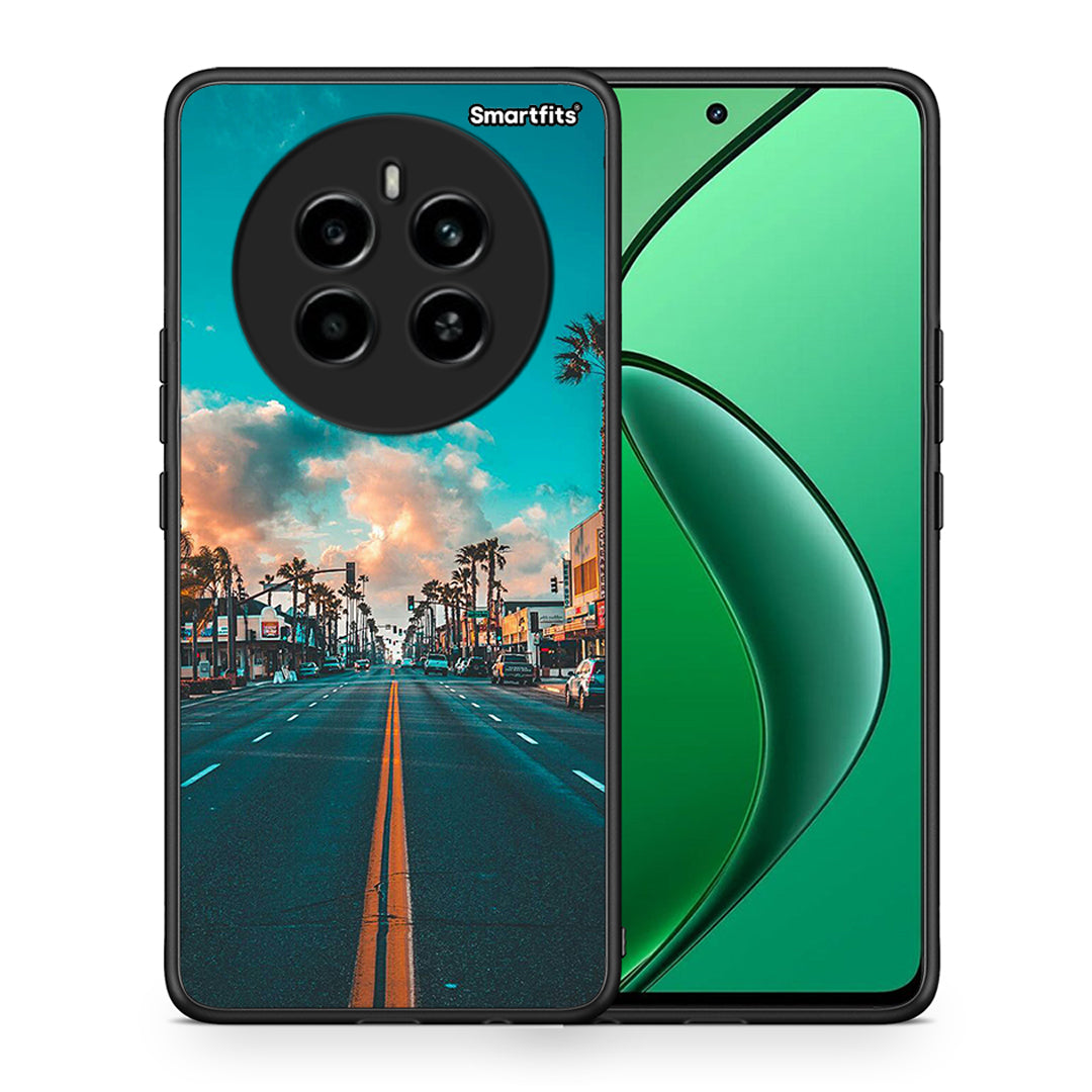 Θήκη Realme 12 4G / 12+ / 13 4G City Landscape από τη Smartfits με σχέδιο στο πίσω μέρος και μαύρο περίβλημα | Realme 12 4G / 12+ / 13 4G City Landscape case with colorful back and black bezels