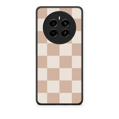 Θήκη Realme 12 4G / 12+ / 13 4G Latte and Cream Striped Checks από τη Smartfits με σχέδιο στο πίσω μέρος και μαύρο περίβλημα | Realme 12 4G / 12+ / 13 4G Latte and Cream Striped Checks case with colorful back and black bezels