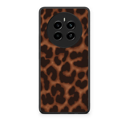 Θήκη Realme 12 4G / 12+ / 13 4G Leopard Print Dark Brown από τη Smartfits με σχέδιο στο πίσω μέρος και μαύρο περίβλημα | Realme 12 4G / 12+ / 13 4G Leopard Print Dark Brown case with colorful back and black bezels