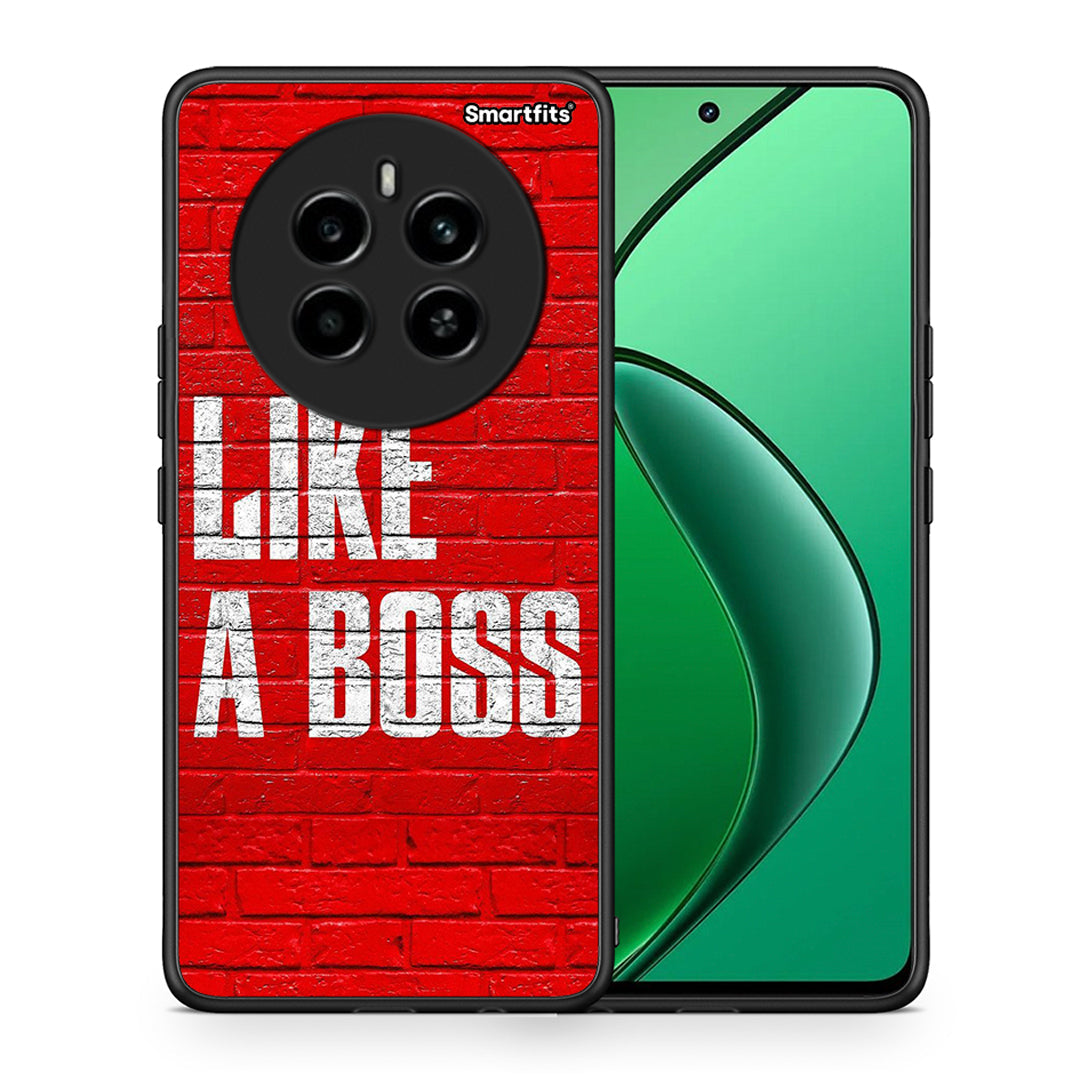 Θήκη Realme 12 4G / 12+ / 13 4G Like A Boss από τη Smartfits με σχέδιο στο πίσω μέρος και μαύρο περίβλημα | Realme 12 4G / 12+ / 13 4G Like A Boss case with colorful back and black bezels