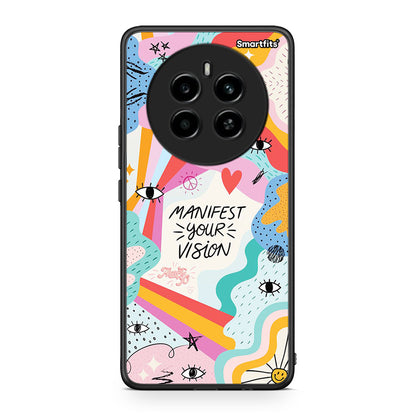 Realme 12 4G / 12+ / 13 4G Manifest Your Vision θήκη από τη Smartfits με σχέδιο στο πίσω μέρος και μαύρο περίβλημα | Smartphone case with colorful back and black bezels by Smartfits