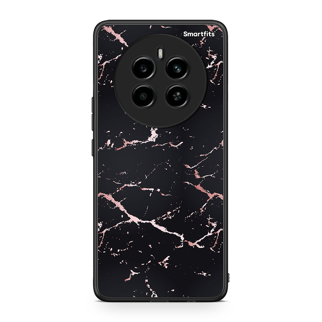 4 - Realme 12 4G / 12+ / 13 4G Black Rosegold Marble case, cover, bumper