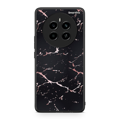 4 - Realme 12 4G / 12+ / 13 4G Black Rosegold Marble case, cover, bumper