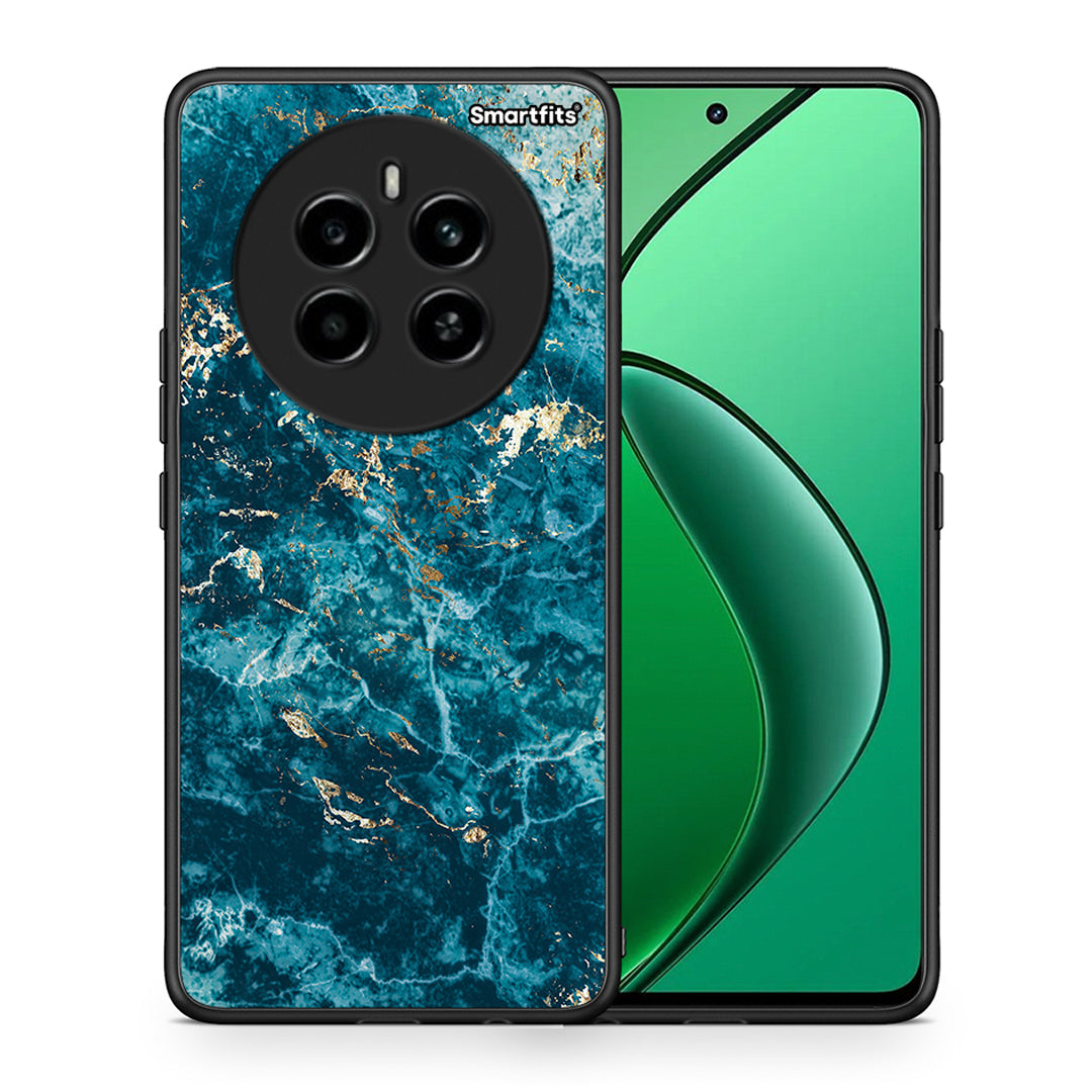 Θήκη Realme 12 4G / 12+ / 13 4G Marble Blue από τη Smartfits με σχέδιο στο πίσω μέρος και μαύρο περίβλημα | Realme 12 4G / 12+ / 13 4G Marble Blue case with colorful back and black bezels