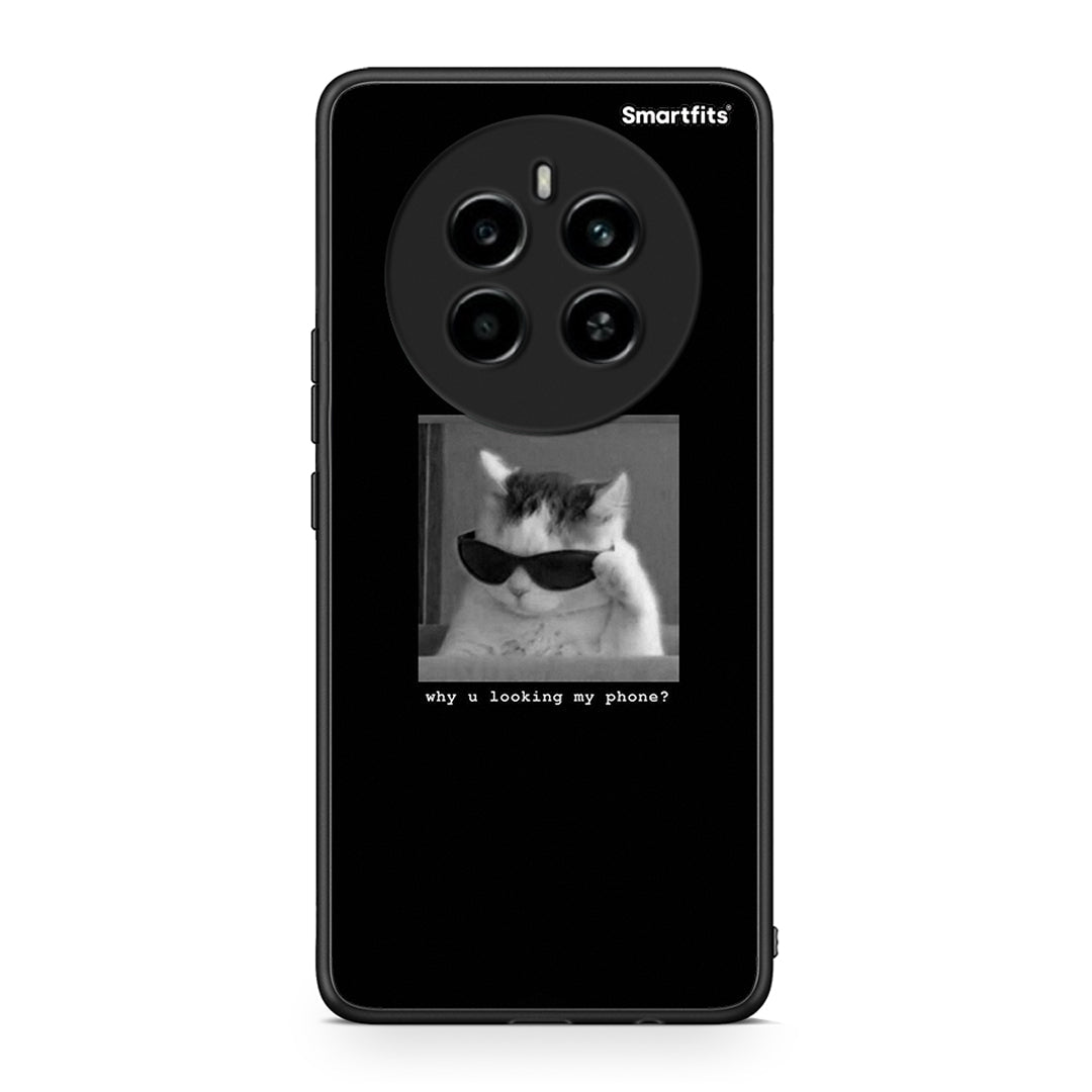 Realme 12 4G / 12+ / 13 4G Meme Cat θήκη από τη Smartfits με σχέδιο στο πίσω μέρος και μαύρο περίβλημα | Smartphone case with colorful back and black bezels by Smartfits