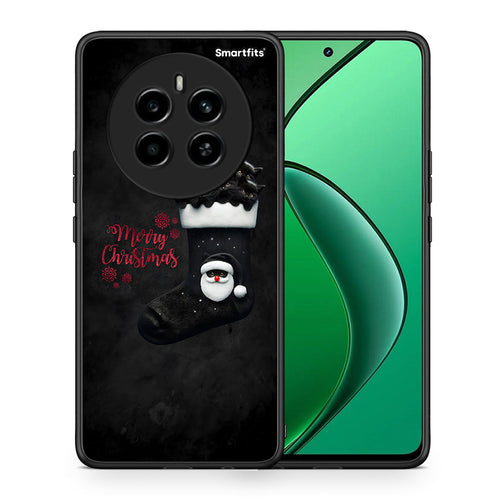 Θήκη Realme 12 4G / 12+ / 13 4G Merry Cat Christmas από τη Smartfits με σχέδιο στο πίσω μέρος και μαύρο περίβλημα | Realme 12 4G / 12+ / 13 4G Merry Cat Christmas case with colorful back and black bezels