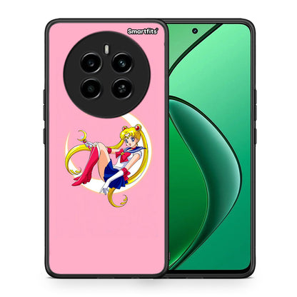 Θήκη Realme 12 4G / 12+ / 13 4G Moon Girl από τη Smartfits με σχέδιο στο πίσω μέρος και μαύρο περίβλημα | Realme 12 4G / 12+ / 13 4G Moon Girl case with colorful back and black bezels
